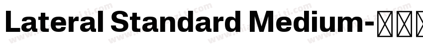 Lateral Standard Medium字体转换